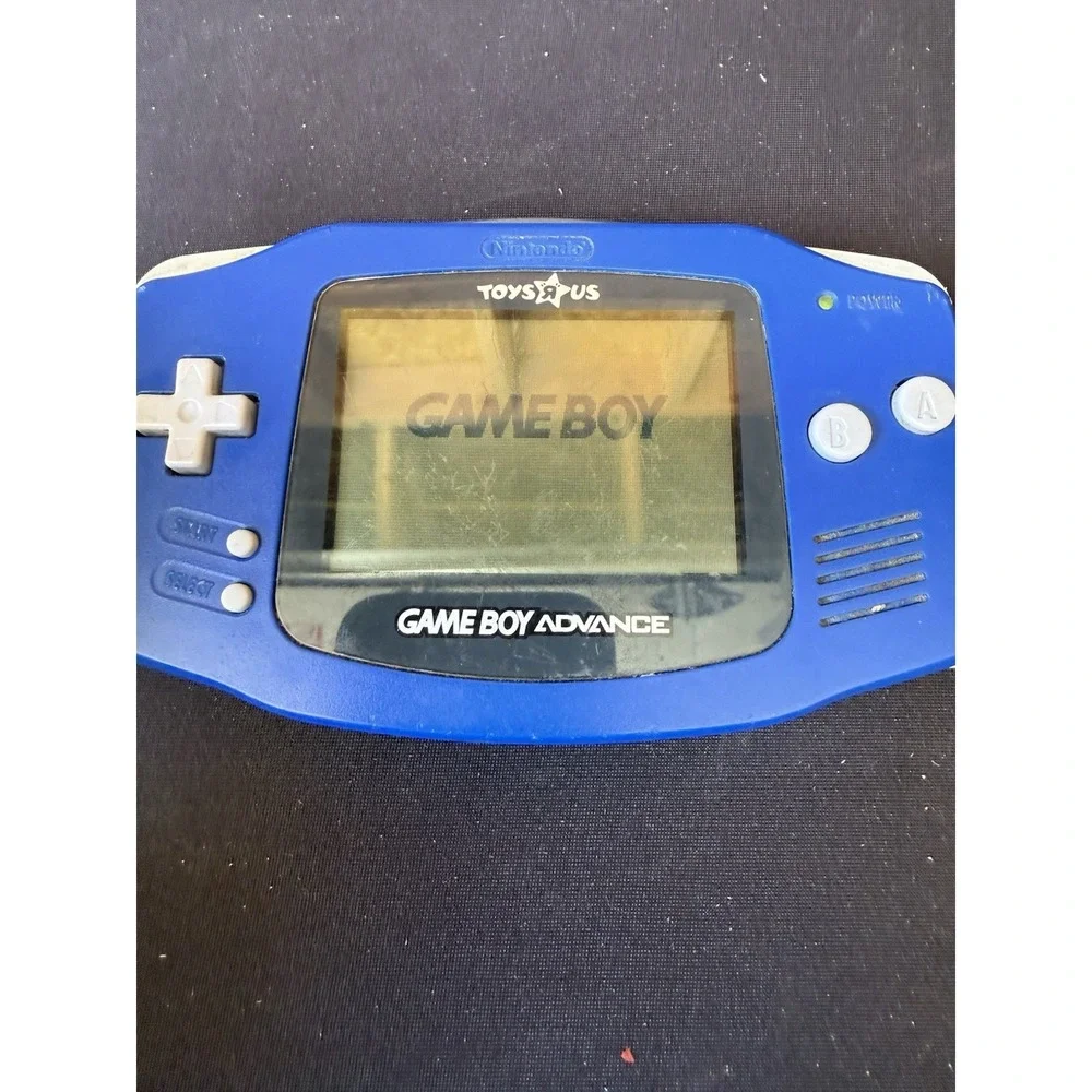 Nintendo Game Boy Advance Blue Toys R Us Edition Powers On Mario Kart Game